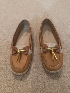 Sperry Two-Tone Tan and Cognac Leather Moccasins